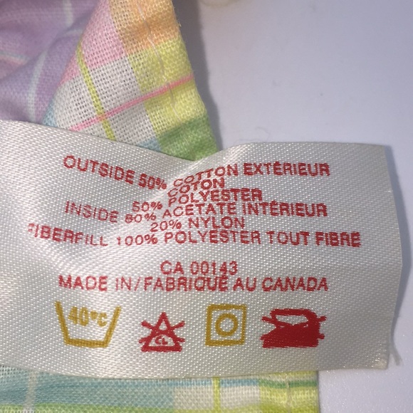Lady Christina Baby Crib Comforter Pastel Plaid Vintage Nursery Bedding 1980's - Picture 6 of 9